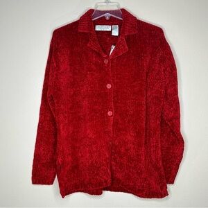 Carolyn Taylor NWT Button up‎ chenille Women’s sweater Size  X-Large Chunky